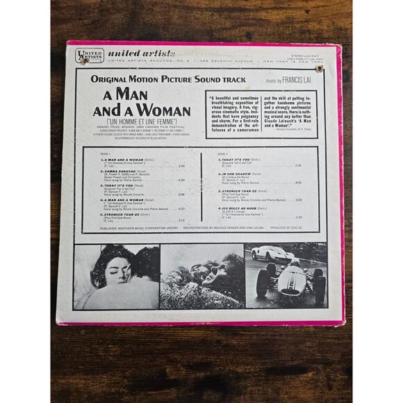 A Man and A Woman Francis Lal United Artists UAS 5147 Winner 1966 Cannes Film - Picture 2 of 7